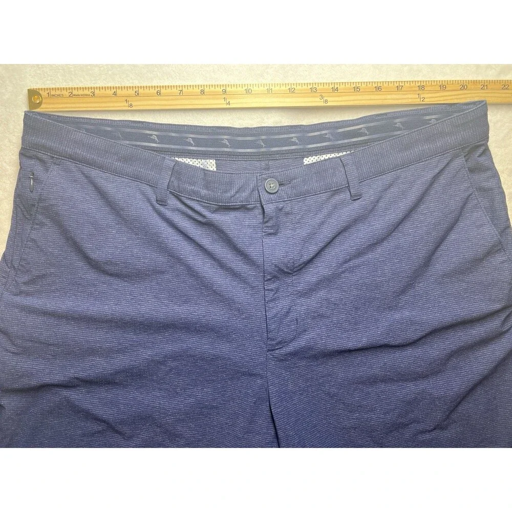 Tommy Bahama Shorts Mens 42 LG Navy Chip Shot Island Zone Golf Shorts Ripstop